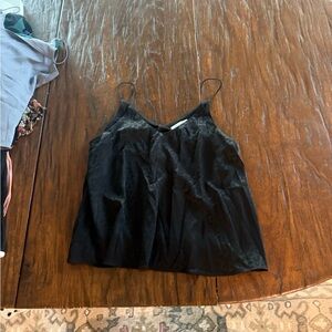 Black Satin Camisole Top